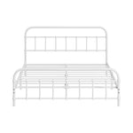 Bed Frame Metal Double Size Bed Platform White