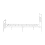 Bed Frame Metal Double Size Bed Platform White