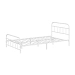 Bed Frame Metal King Single Bed Platform White