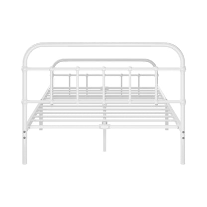 Bed Frame Metal King Single Bed Platform White