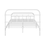 Bed Frame Metal King Single Bed Platform White