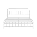 Bed Frame Metal Queen Size Bed Platform White