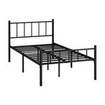 Bed Frame King Single Platform with Black Metal Base for Bedroom Furniture