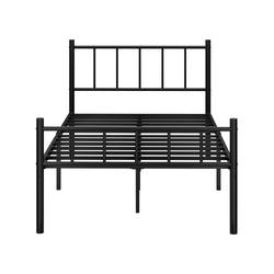 Bed Frame King Single Platform with Black Metal Base for Bedroom Furniture
