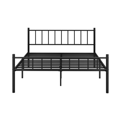 Bed Frame Queen Size Platform with Black Metal Base for Bedroom Furniture