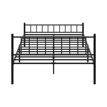 Bed Frame Queen Size Platform with Black Metal Base for Bedroom Furniture