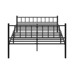Bed Frame Queen Size Platform with Black Metal Base for Bedroom Furniture
