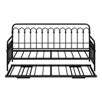 Trundle Bed Frame Daybed Single Size Base Metal Black