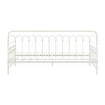 Metal Daybed Frame Single Size Sofa Bed Steel Slat Beige/Black