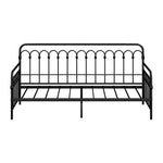 Metal Daybed Frame Single Size Sofa Bed Steel Slat Beige/Black