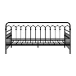 Metal Daybed Frame Single Size Sofa Bed Steel Slat Beige/Black