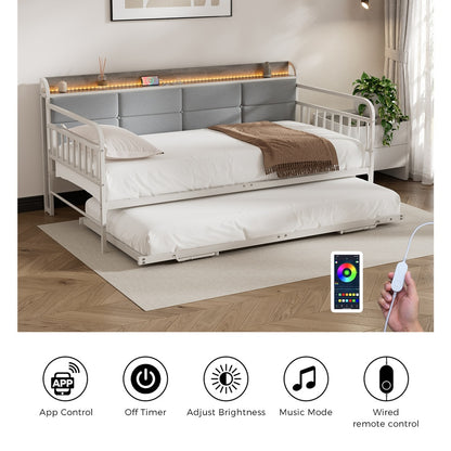 Daybed Frame Single LED 193.5x107x90.5cm