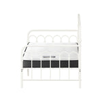 Metal Daybed Frame Single Sofa Bed with 13cm Mattress - Black & Beige