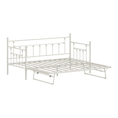 Trundle Bed Frame Single Size Metal 2x Single Beds
