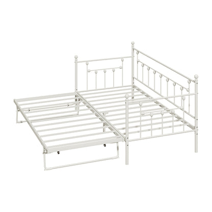 Trundle Bed Frame Single Size Metal 2x Single Beds