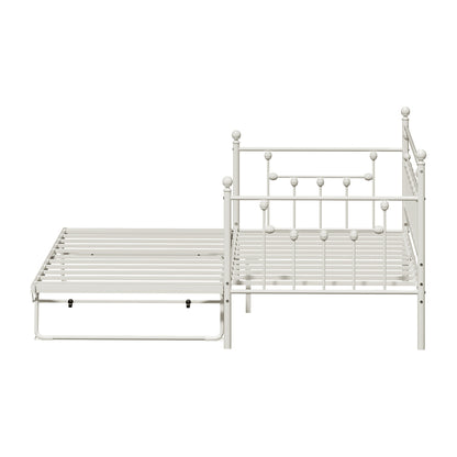Trundle Bed Frame Single Size Metal 2x Single Beds