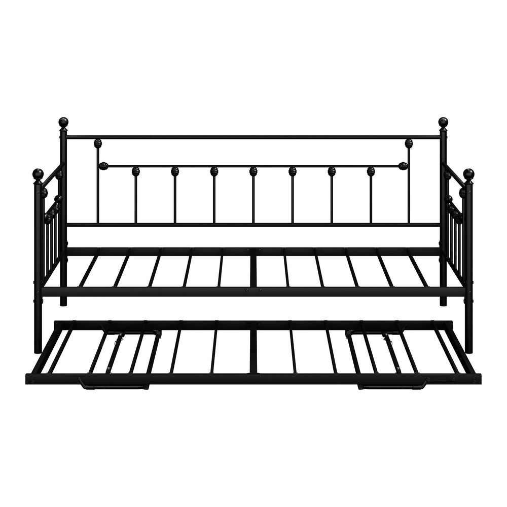 Metal Trundle Bed Frame Single 197x97x95cm