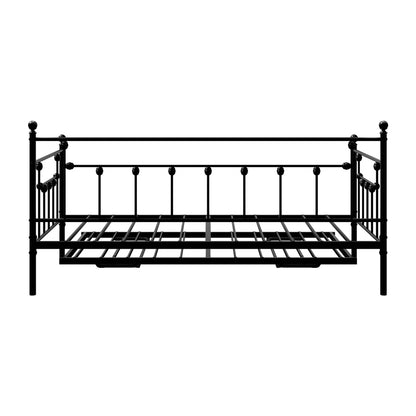 Metal Trundle Bed Frame Single 197x97x95cm