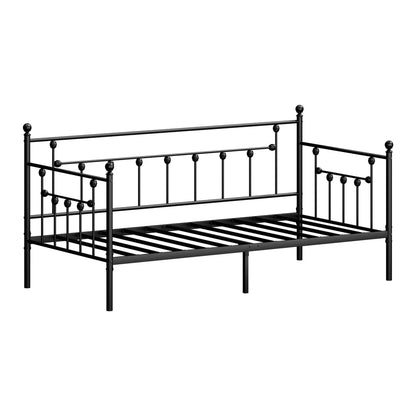 Metal Daybed Frame Single Size Steel Slat Sofa Bed