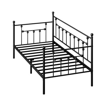 Metal Daybed Frame Single Size Steel Slat Sofa Bed