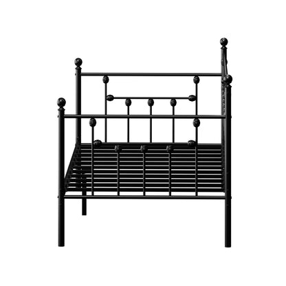 Metal Daybed Frame Single Size Steel Slat Sofa Bed