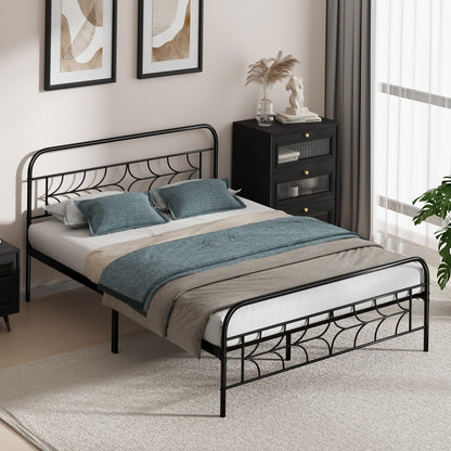 Metal Double Bed Frame Vintage Style 194.5x139x97cm