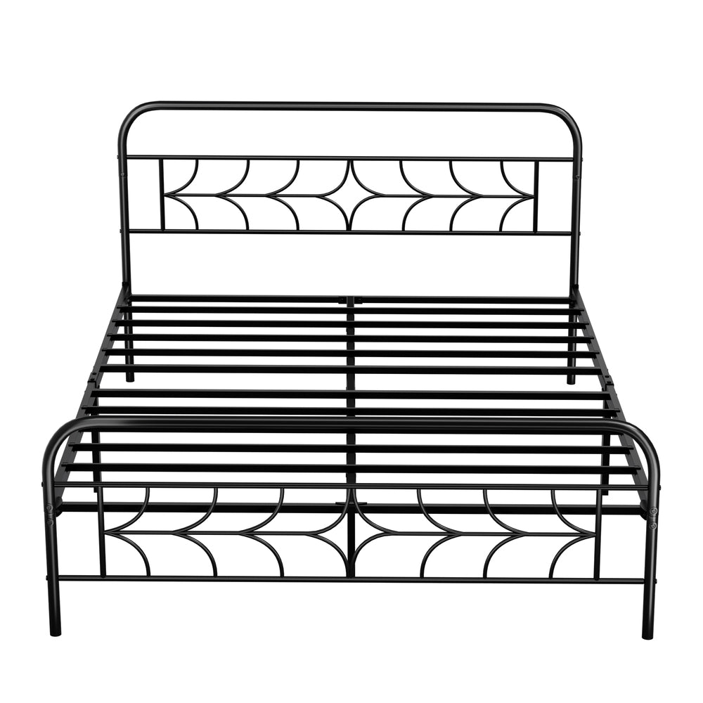 Metal Double Bed Frame Vintage Style 194.5x139x97cm
