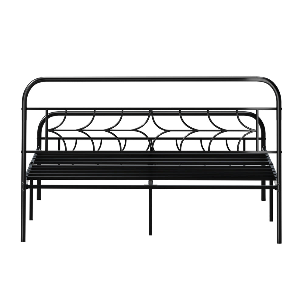 Metal Double Bed Frame Vintage Style 194.5x139x97cm
