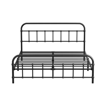 Double Metal Bed Frame Vintage Black 300kg | HomeAndLiving