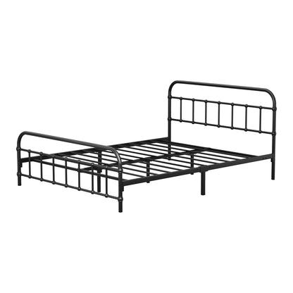 Double Metal Bed Frame Vintage Black 300kg | HomeAndLiving
