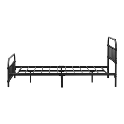Double Metal Bed Frame Vintage Black 300kg | HomeAndLiving