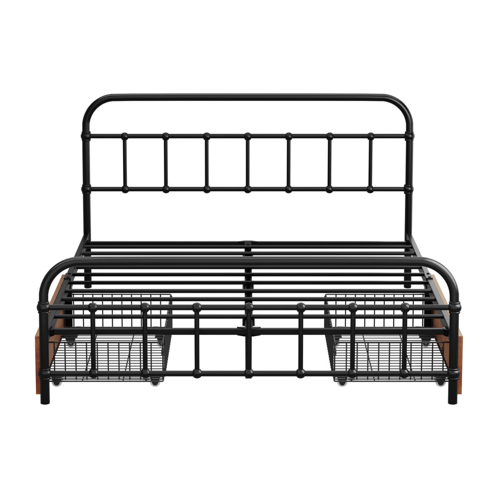 Metal Bed Frame Double Size 194x139x83cm