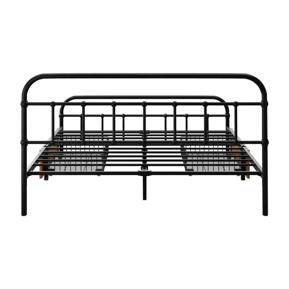 Metal Bed Frame Double Size 194x139x83cm
