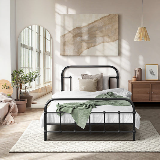 King Single Metal Bed Frame Black | HomeAndLiving - 5