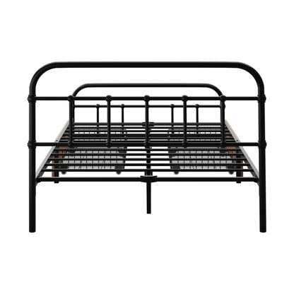 Metal Bed Frame King Single Black 209x108x83cm