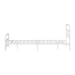 King Single Metal Bed Frame White Platform | HomeAndLiving