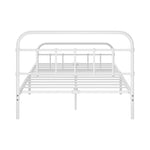 King Single Metal Bed Frame White Platform | HomeAndLiving