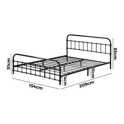 Metal Bed Frame Queen Size Bed Base Platform