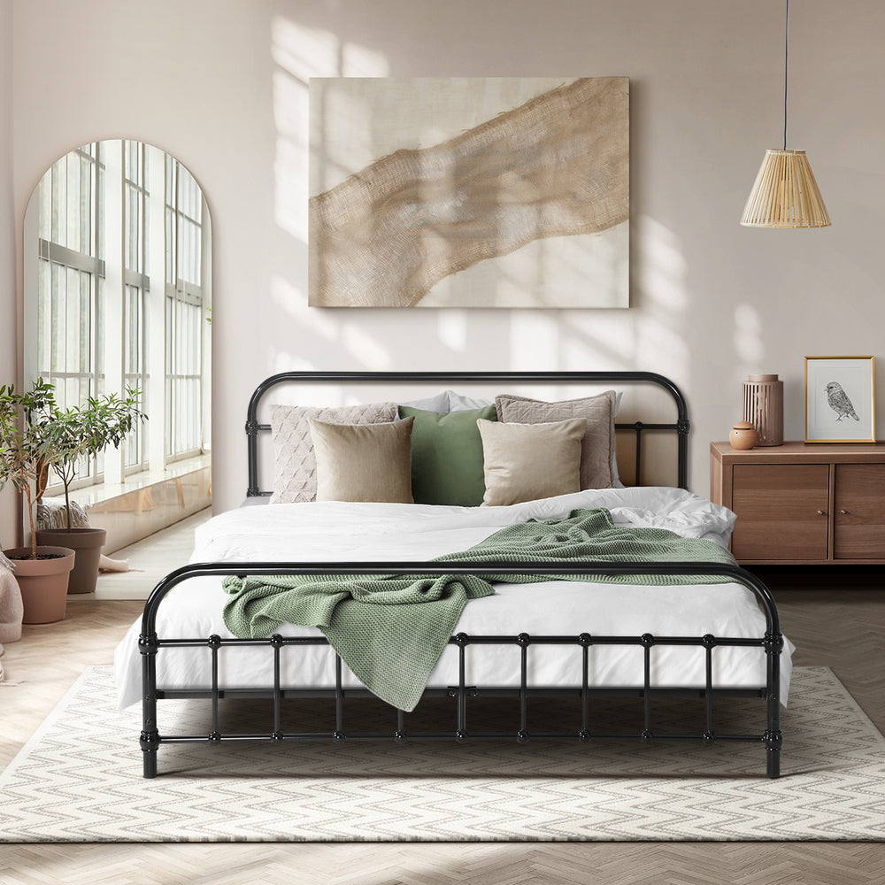 Metal Bed Frame Queen Size Bed Base Platform