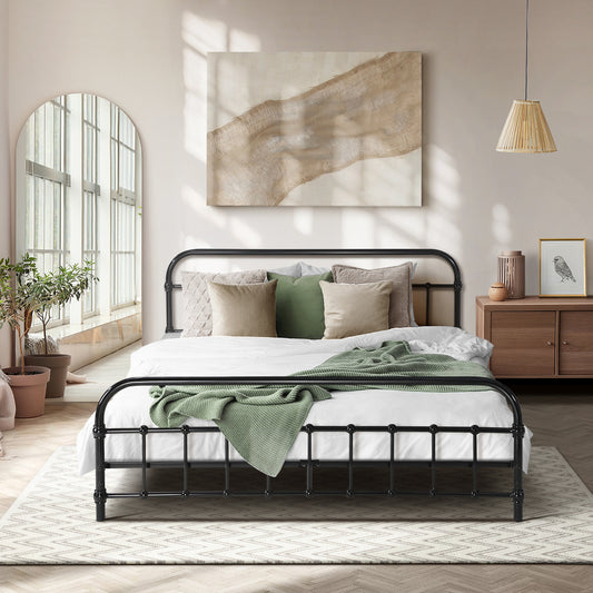 Metal Bed Frame Queen Size Bed Base Platform