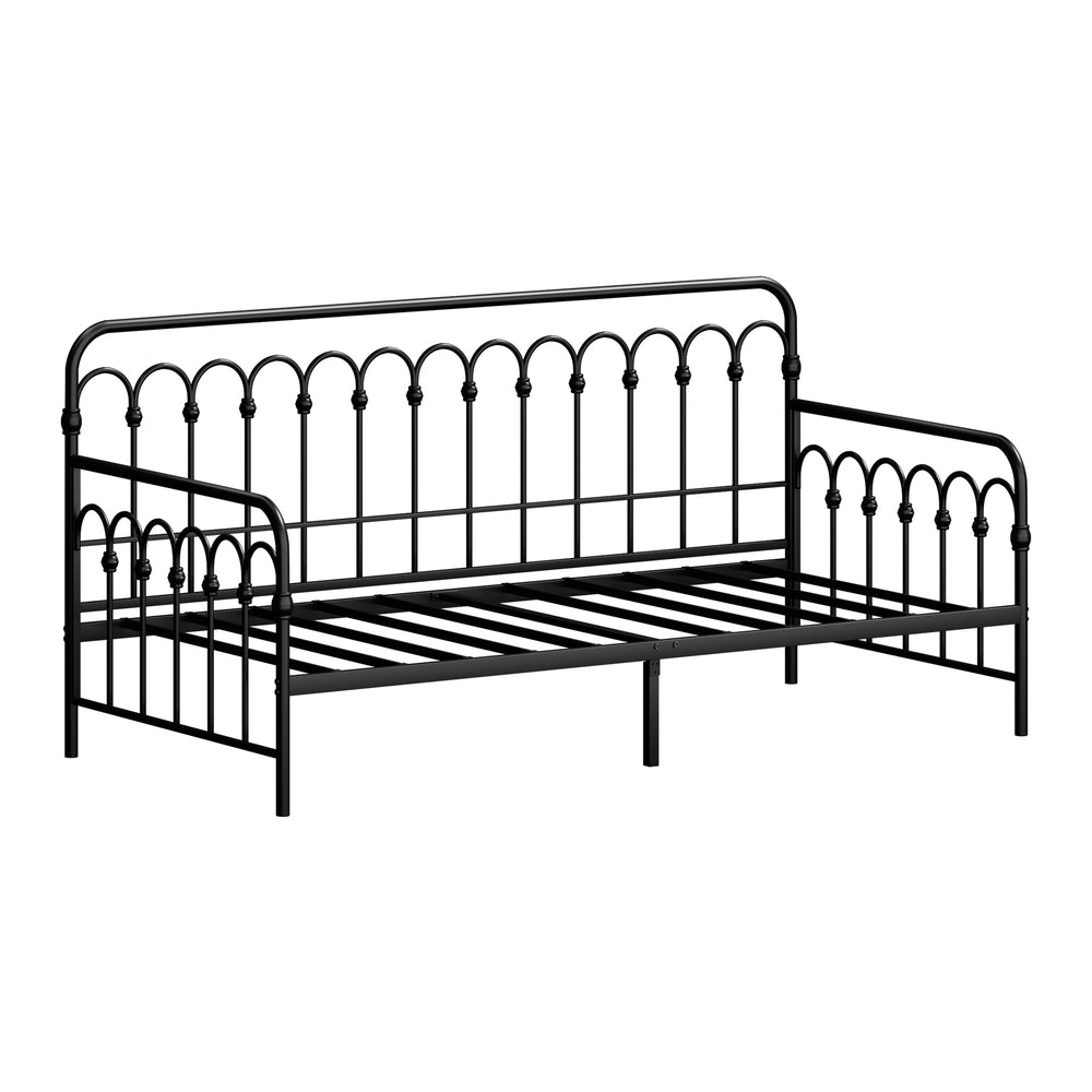 Single Metal Daybed Sofa Bed Steel Slat | HomeAndLiving