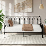Single Metal Daybed Sofa Bed Steel Slat | HomeAndLiving