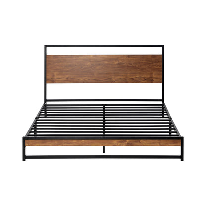 Metal Bed Frame Double Size Beds Base Platform Wood