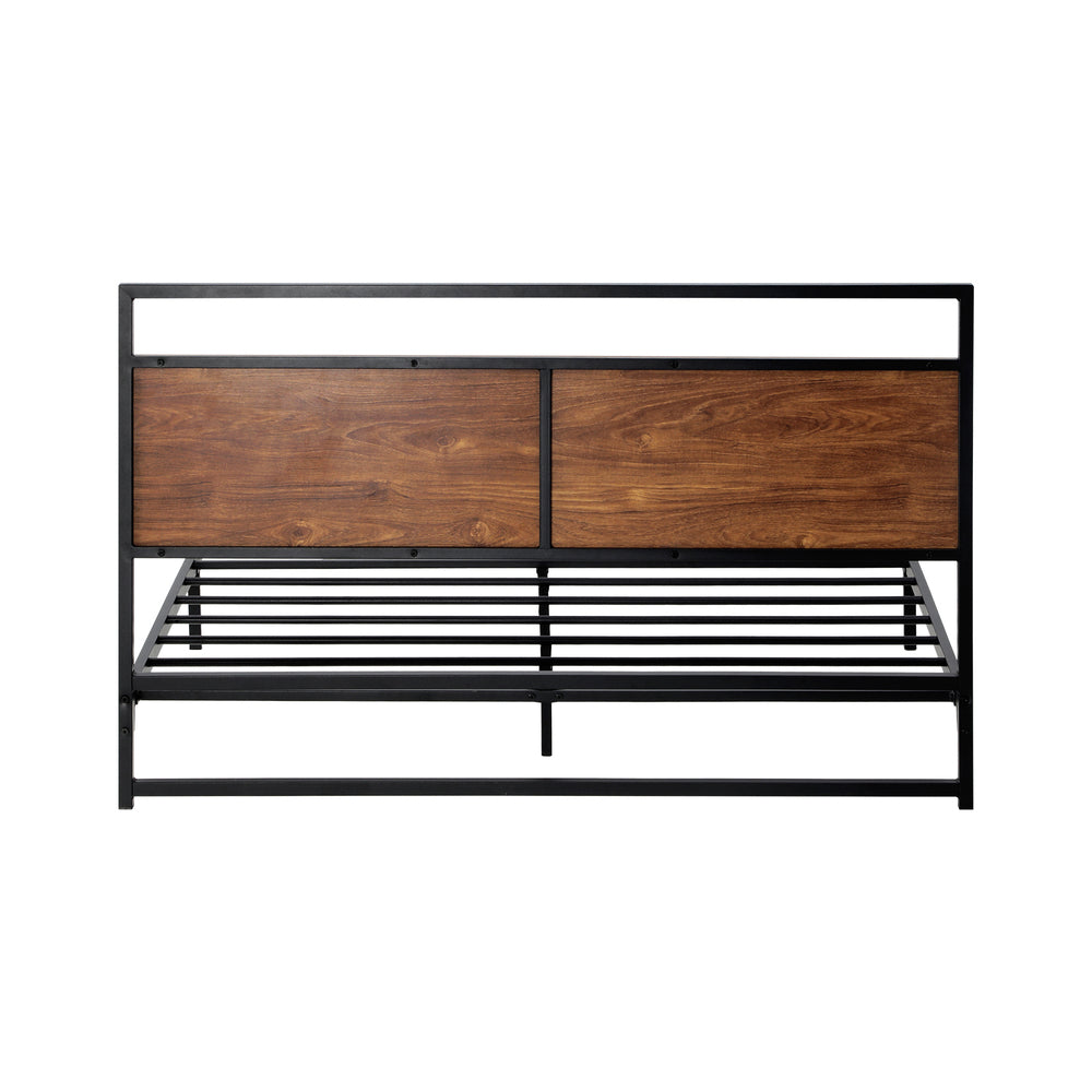 Metal Bed Frame Double Size Beds Base Platform Wood