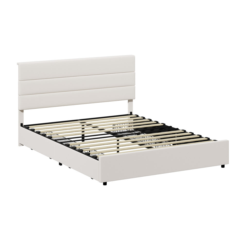Queen Bed Frame Storage Drawers 212x158x100cm