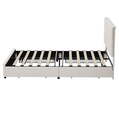 Queen Bed Frame Storage Drawers 212x158x100cm