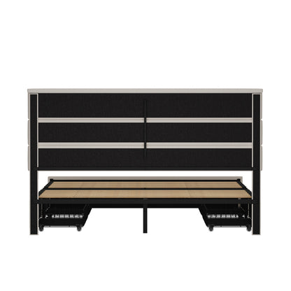 Queen Bed Frame Storage Drawers 212x158x100cm