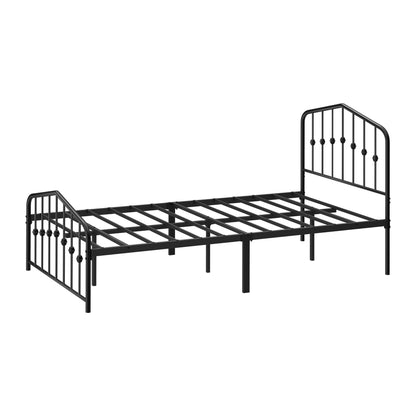 Metal Bed Frame King Single Black 209.5x108x104.5cm