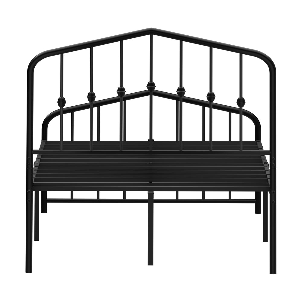 Metal Bed Frame King Single Black 209.5x108x104.5cm