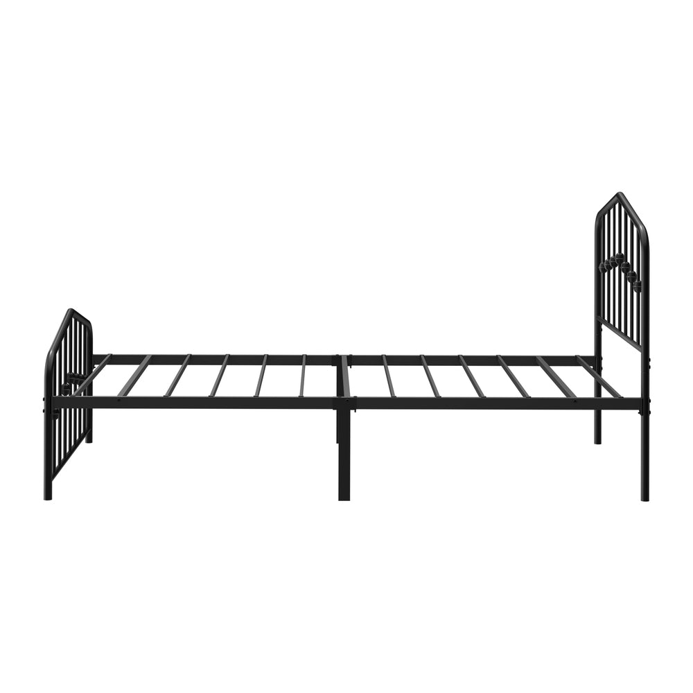 Metal Bed Frame Black 196.5x93x104.5cm